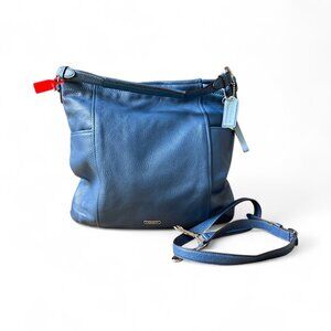 Coach Park Pebble Leather Hobo Shoulder Bag Blue Sky F31323 Crossbody‎ Luxury